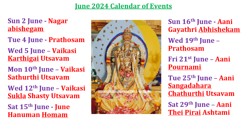 June 2024 Calendar of Events