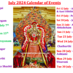 July 2024 Calendar of Events