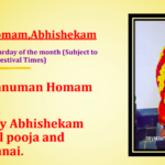 Sat 19th Oct Hanuman Homam Abhishekam