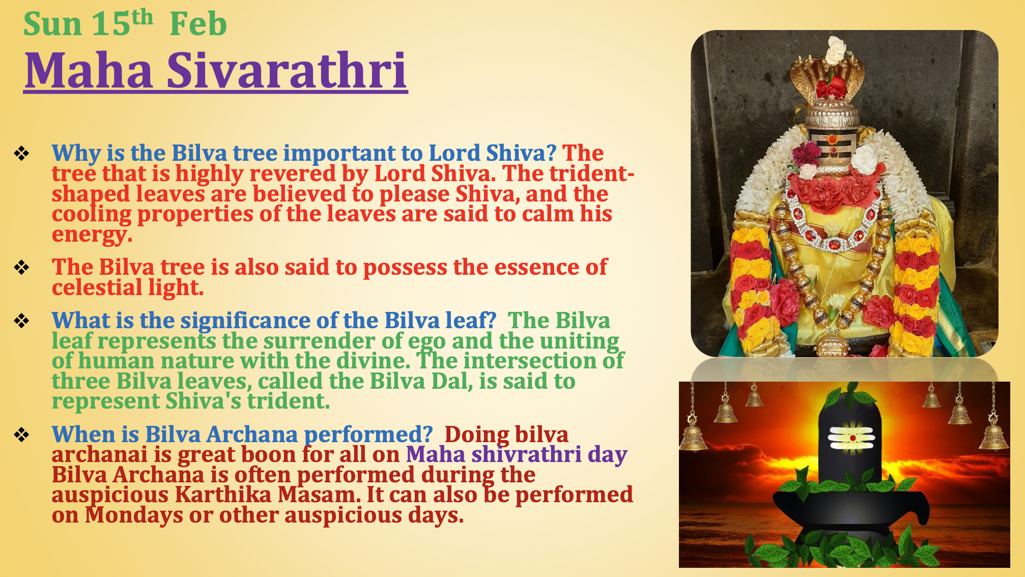 The Significance of Bilva Leaves